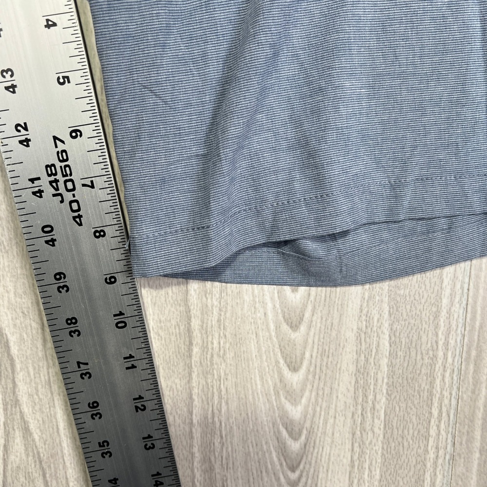 KNQR Hybrid Shorts Mens 34 Blue Micro-stripe Stretch Performance Outdoor EUC - Picture 4 of 6